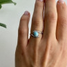 Vintage 925 Sterling Silver Larimar Ring Size 6.5