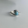 Vintage 925 Sterling Silver Larimar Ring Size 6.5