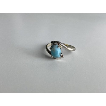 Vintage 925 Sterling Silver Larimar Ring Size 6.5