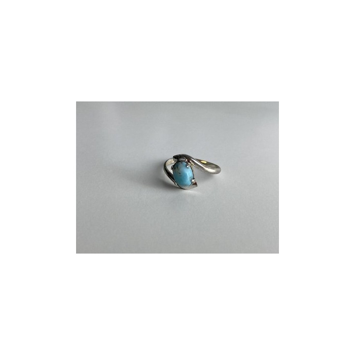 Vintage 925 Sterling Silver Larimar Ring Size 6.5