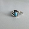 Vintage 925 Sterling Silver Larimar Ring Size 6.5