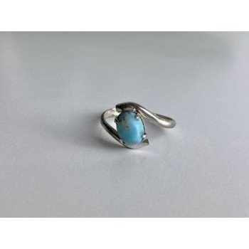 Vintage 925 Sterling Silver Larimar Ring Size 6.5