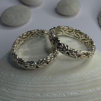 Elegant Design 925 Sterling Silver Earrings Length 1 Inch