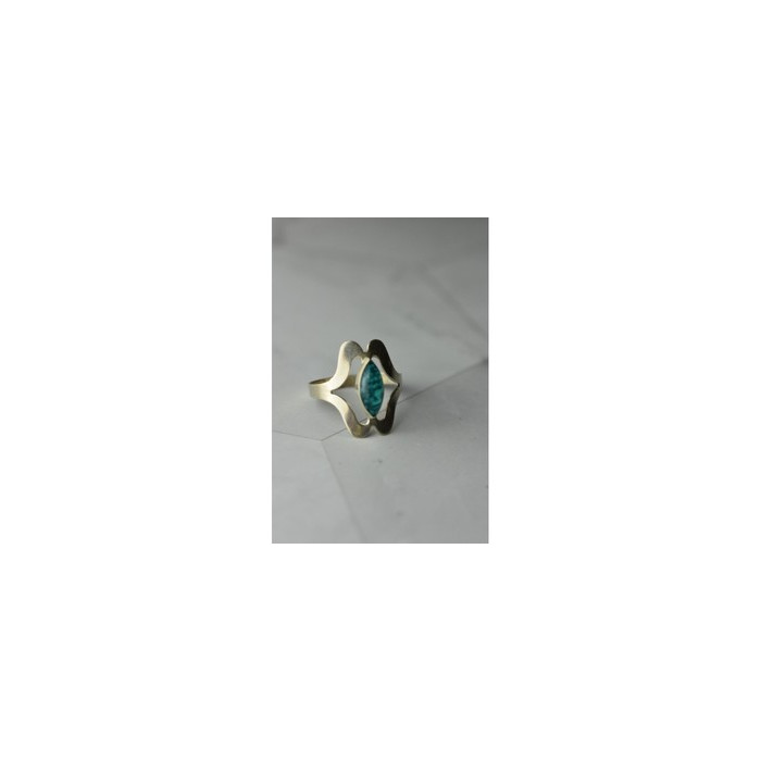 925 Sterling Silver Chinese Turquoise Ring Size 6.75 Mexico