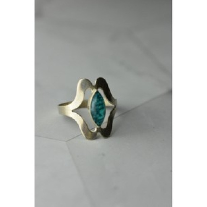 925 Sterling Silver Chinese Turquoise Ring Size 6.75 Mexico