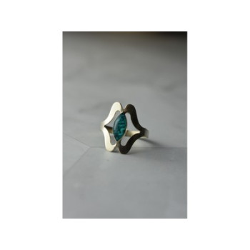 925 Sterling Silver Chinese Turquoise Ring Size 6.75 Mexico