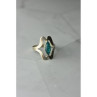 925 Sterling Silver Chinese Turquoise Ring Size 6.75 Mexico