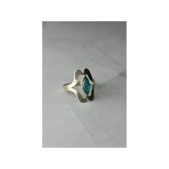 925 Sterling Silver Chinese Turquoise Ring Size 6.75 Mexico