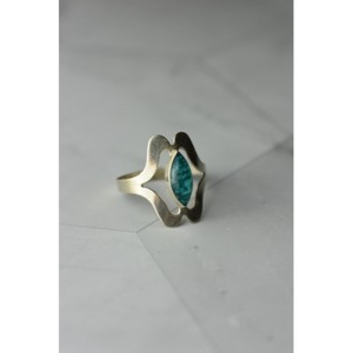 925 Sterling Silver Chinese Turquoise Ring Size 6.75 Mexico