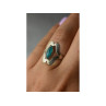 925 Sterling Silver Chinese Turquoise Ring Size 6.75 Mexico