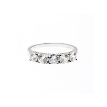 925 Sterling Silver Goshenite Ring Size 8.5