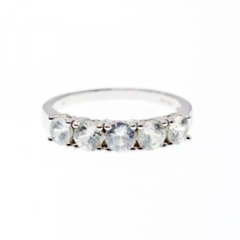 925 Sterling Silver Goshenite Ring Size 8.5
