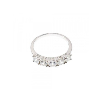 925 Sterling Silver Goshenite Ring Size 8.5