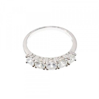 925 Sterling Silver Goshenite Ring Size 8.5