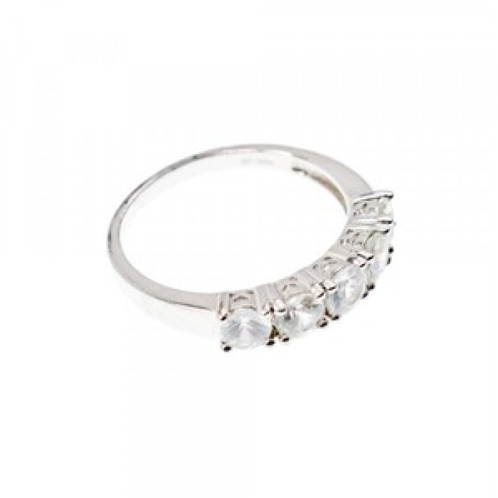 925 Sterling Silver Goshenite Ring Size 8.5