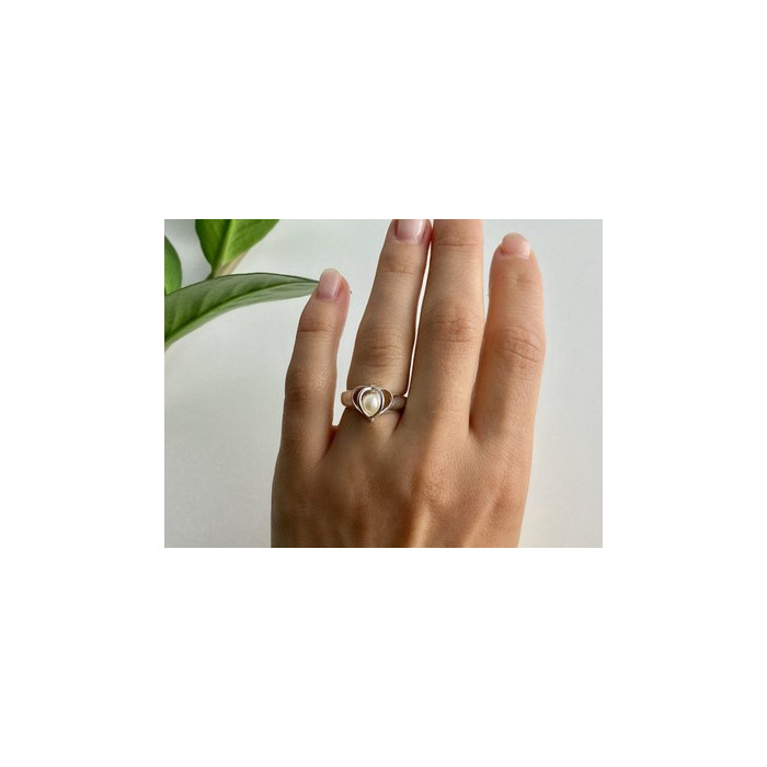 925 Sterling Silver Pearl Ring Size 6.5