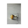 925 Sterling Silver Amber Ring Size 8.5