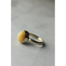 925 Sterling Silver Amber Ring Size 8.5