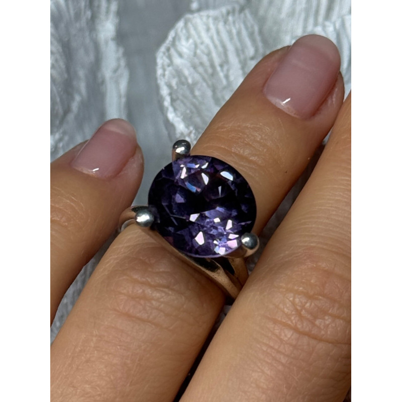 925 STERLING SILVER SAPPHIRE 10 Ct RING SIZE 4.5