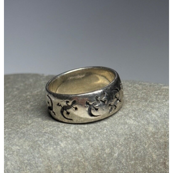 925 Sterling Silver Lizard Ring Size 7