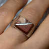 925 Sterling Silver Agate Ring Size 7