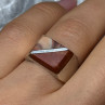 925 Sterling Silver Agate Ring Size 7