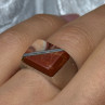 925 Sterling Silver Agate Ring Size 7