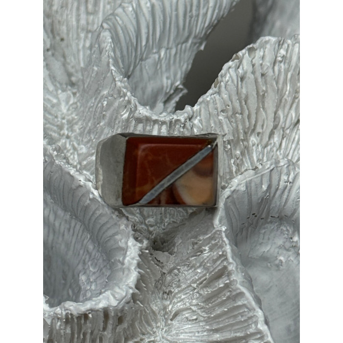 925 Sterling Silver Agate Ring Size 7