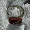 925 Sterling Silver Agate Ring Size 7