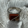 925 Sterling Silver Agate Ring Size 7
