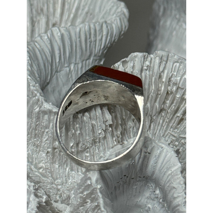 925 Sterling Silver Agate Ring Size 7