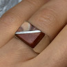 925 Sterling Silver Agate Ring Size 7