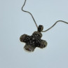 925 Sterling Silver CZ & Marcasites Chain With Cross