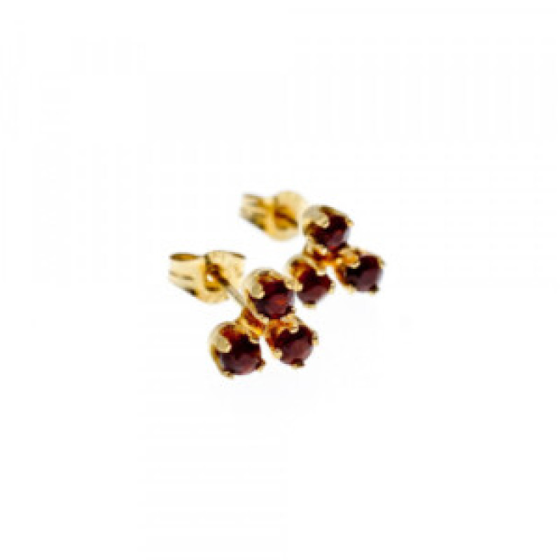 14K Yellow Gold Spessartine Earrings