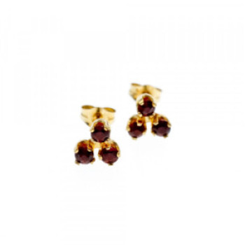 14K Yellow Gold Spessartine Earrings
