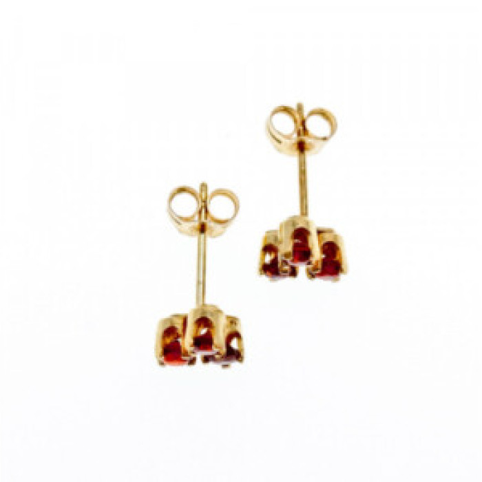 14K Yellow Gold Spessartine Earrings