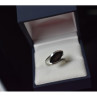 925 Sterling Silver Black Nephrite Ring Size 7.25