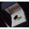 925 Sterling Silver Black Nephrite Ring Size 7.25