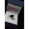 925 Sterling Silver Black Nephrite Ring Size 7.25