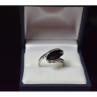 925 Sterling Silver Black Nephrite Ring Size 7.25