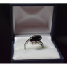 925 Sterling Silver Black Nephrite Ring Size 7.25