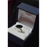 925 Sterling Silver Black Nephrite Ring Size 7.25