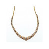 925 Sterling Silver Gold Plated Diamonds Necklace