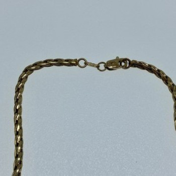 925 Sterling Silver Gold Plated Diamonds Necklace