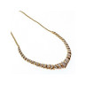 925 Sterling Silver Gold Plated Diamonds Necklace
