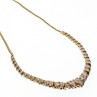 925 Sterling Silver Gold Plated Diamonds Necklace