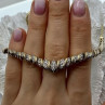 925 Sterling Silver Gold Plated Diamonds Necklace