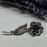 Jewelart 925 Sterling Silver Rose Brooch
