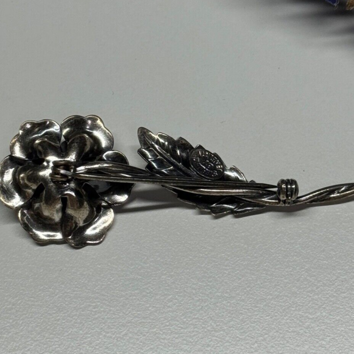 Jewelart 925 Sterling Silver Rose Brooch