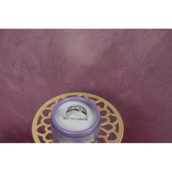 925 Sterling Silver CZ Band Ring Size 9.75